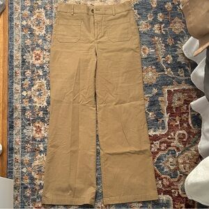 J. Crew Tan Wide-Leg Pants